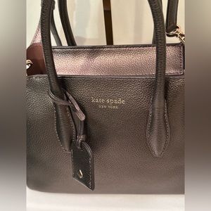 Kate Spade metallic brownish color with handles and strap for crossbody in EUC